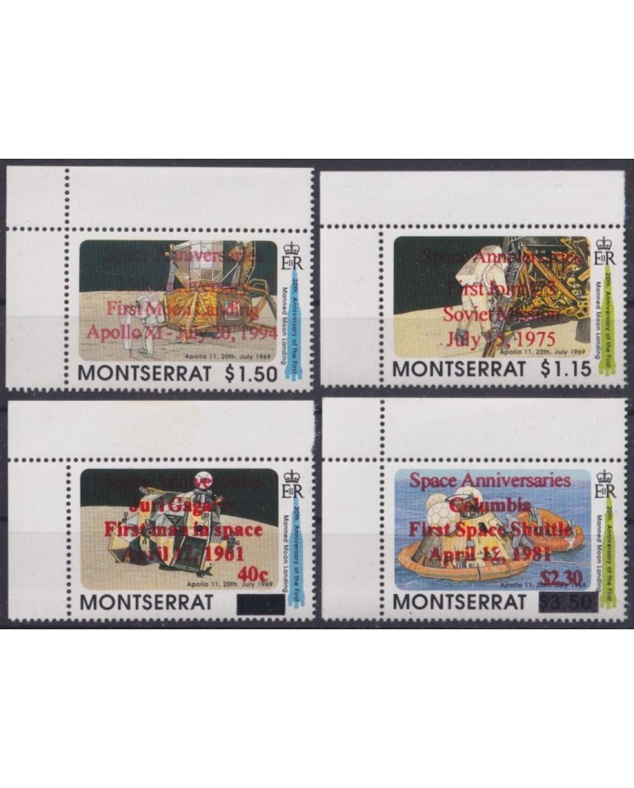 F-EX62295 MONTSERRAT MNH 1994 SPACE COSMOS 25th APOLLO XI MANNED MOONLANDING ROCKET.