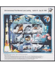 F-EX62226 PALAU MNH 1994 SPACE COSMOS 25th ANNIV APOLLO 11 MOONLANDING ROCKET.