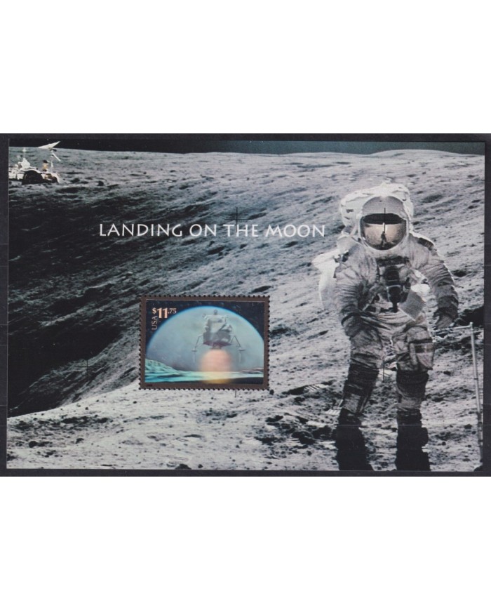 F-EX59845 USA US MNH 2000 SPACE MOON LANDING HOLOGRAM WORLD EXPO.