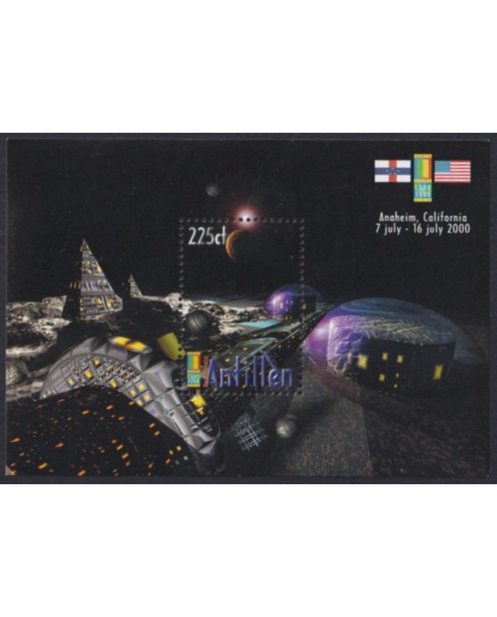 F-EX62302 NEDERLAND ANTILLES MNH 2000 SPACE COSMOS ROCKET.