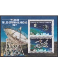F-EX62305 ANGOLA MNH 1995 SPACE EXPLORATION TELECOMMUNCATIONS DAY RADAR.