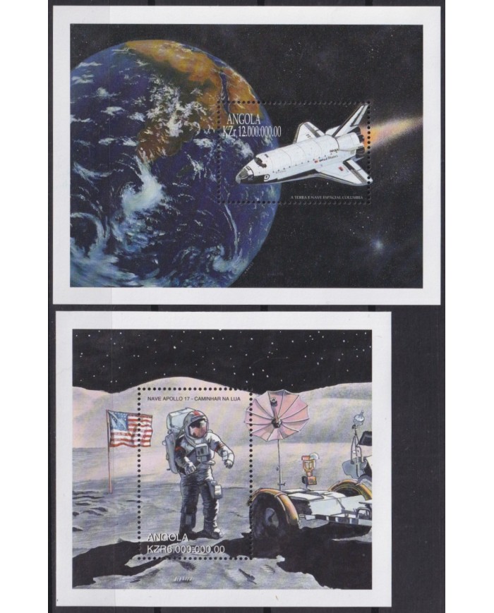 F-EX62307 ANGOLA MNH 1999 SPACE EXPLORATION ROCKET SATELLITE TELESCOPE ATLANTIS.