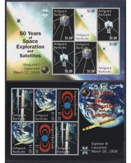 F-EX62141 ANTIGUA & BARBUDA MNH 2008 SPACE EXPLORATION ROCKET SATELLITE COSMOS.