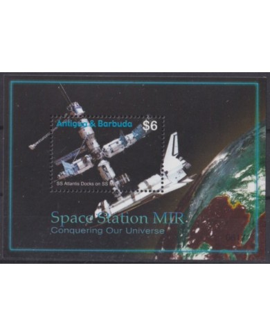 F-EX62311 ANTIGUA & BARBUDA MNH 1994 SPACE EXPLORATION STATION MIR ROCKET SATELLITE.