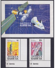 F-EX62313 ANTIGUA & BARBUDA MNH 1992 SPACE EXPLORATION COSMOS ROCKET SATELLITE.