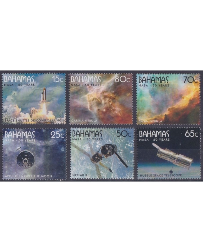 F-EX62321 BAHAMAS MNH 2008 SPACE EXPLORATION ROCKET SATELLITE.