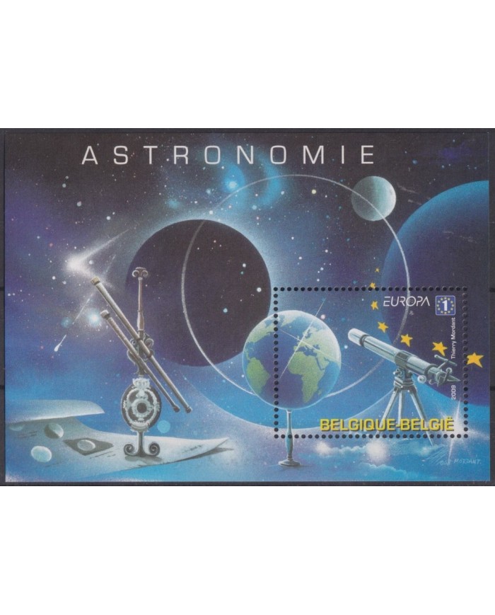 F-EX62324 BELGIUM MNH 2009 EUROPA CEPT TELESCOPE ASTRONOMY SPACE EXPLORATION COSMOS.