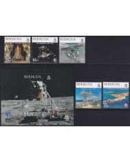 F-EX62148 BERMUDA MNH 2009 SPACE COSMOS TRACKING STATION AIRPLANE SATELLITE ROCKET.