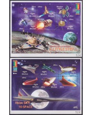 F-EX62152 BHUTAN MNH 2001 SPACE COSMOS ROCKET SATELLITE COSMONAUTS DEATH KOMAROV.