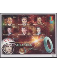 F-EX62152 BHUTAN MNH 2001 SPACE COSMOS ROCKET SATELLITE COSMONAUTS DEATH KOMAROV.