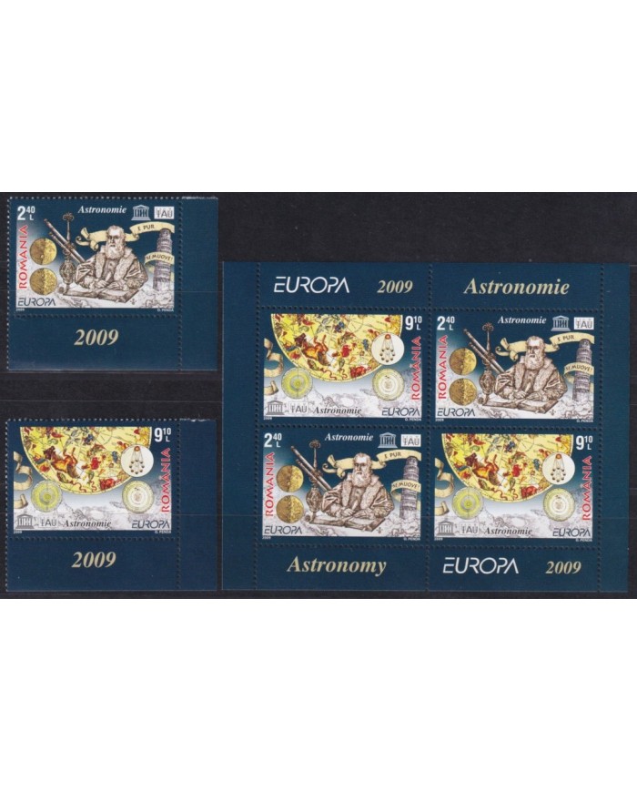F-EX62337 RUMANIA MNH 2009 EUROPA CEPT ASTRONOMY SPACE PLANET COSMOS TELESCOPE.