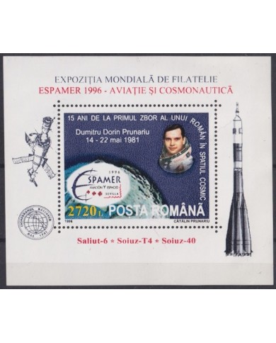 F-EX62339 RUMANIA MNH 1996 SOYUZ SPACE ROCKET COSMOS ESPAMER PLANET ASTRONAUT.