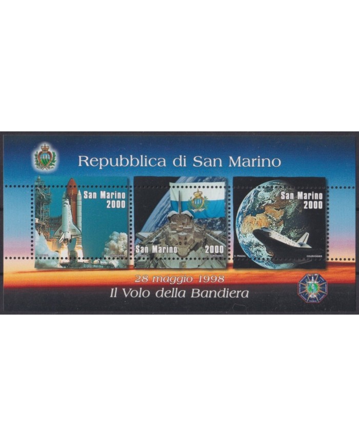 F-EX62344 SAN MARINO MNH 1998 ASTRONOMY SPACE PLANET COSMOS ROCKET.