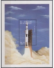 F-EX62346 ST VINCENT & GRENADINES MNH 1999 SPACE COSMOS STATION SATURN V ROCKET.
