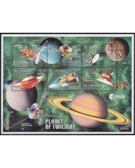 F-EX62685 ST VINCENT & GRENADINES MNH 2000 PLANET OF TWINLIGHT SPACE COSMOS SATELLITE ROCKET.