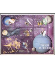 F-EX62681 ST VINCENT & GRENADINES MNH 2000 PLANET OF TWINLIGHT SPACE COSMOS SATELLITE ROCKET.