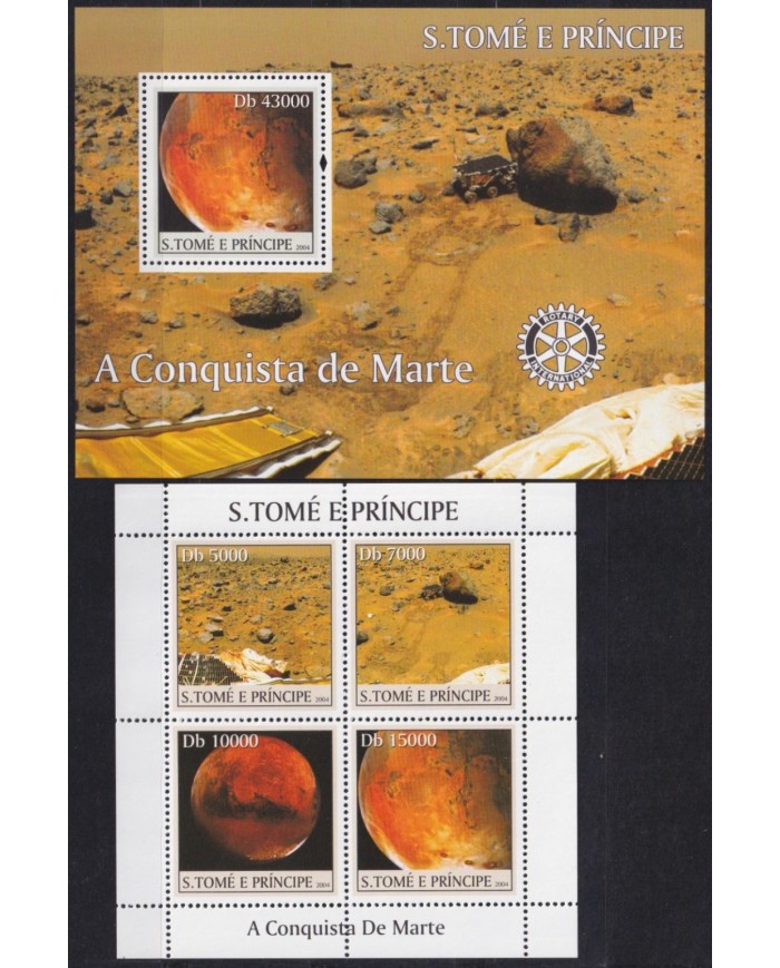 F-EX62687 SAO TOME I PRINCIPE MNH 2004 ROTARY CLUB PLANET MARS SPACE EXPLORATION COSMOS.