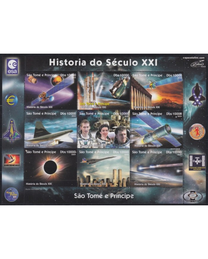 F-EX62691 SAO TOME I PRINCIPE MNH 2004 CONCORDE AVION ASTRONOMY HALLEY SPACE EXPLORATION COSMOS.