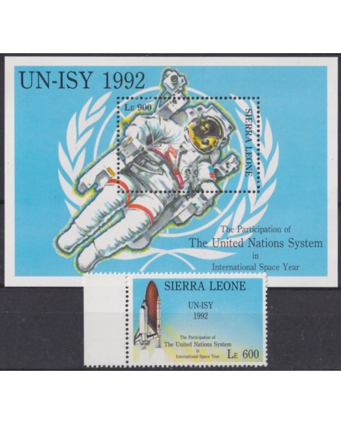 F-EX62351 SIERRA LEONE MNH 1993 UN SPACE YEAR EXPLORATION SUN STATION ROCKET.