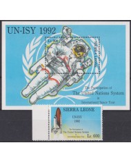 F-EX62351 SIERRA LEONE MNH 1993 UN SPACE YEAR EXPLORATION SUN STATION ROCKET.