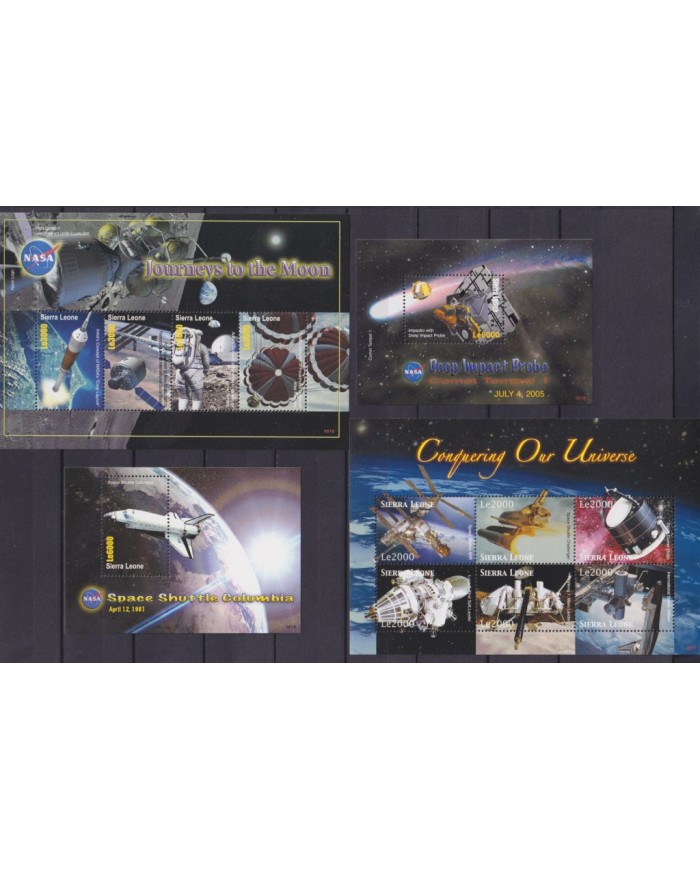 F-EX62700 SIERRA LEONE MNH 2006-9 SPACE EXPLORATION SUN STATION ROCKET SATELLITE.
