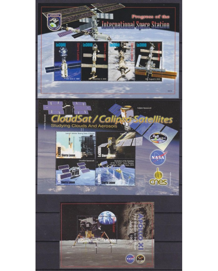 F-EX62700 SIERRA LEONE MNH 2006-9 SPACE EXPLORATION SUN STATION ROCKET SATELLITE.