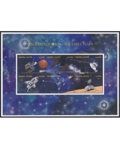 F-EX62698 SIERRA LEONE MNH 1996 SPACE EXPLORATION STATION ROCKET SATELLITE COSMOS.