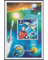 F-EX62465 SOMALIA MNH 1999 SPACE COSMOS JONHN GLENN EINSTEIN SATELLITE ROCKET.