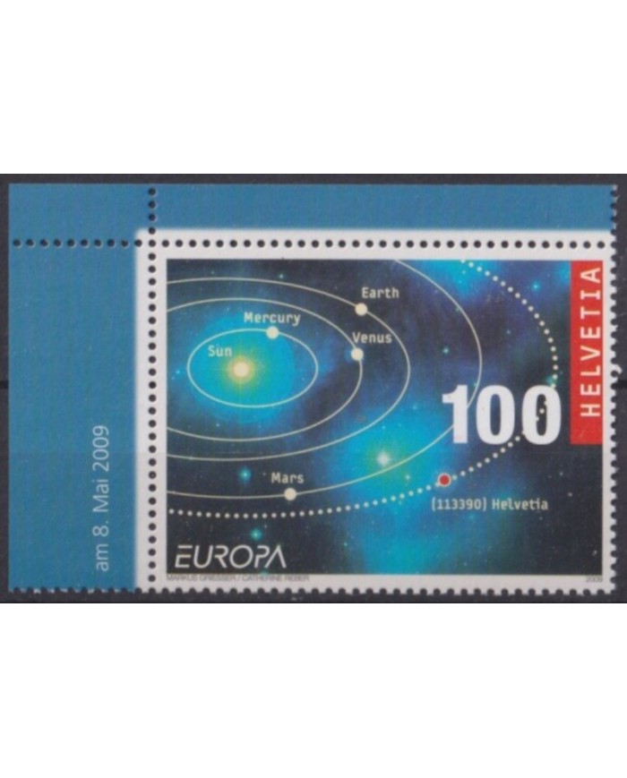 F-EX62353 SWITZERLAND MNH 2009 EUROPA CEPT SPACE COSMOS PLANET SUN SYSTEM.
