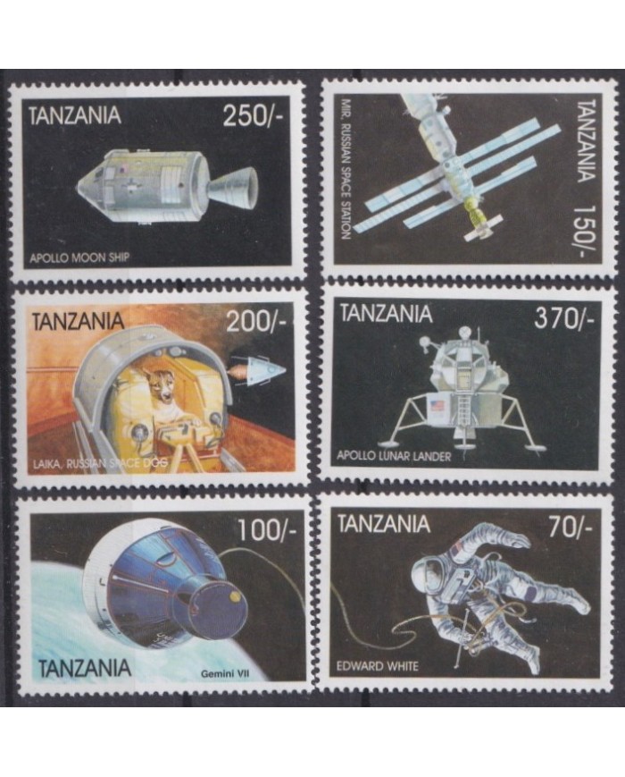 F-EX62355 TANZANIA MNH 1999 SPACE COSMOS SPATIAL STATION SATELLITE ROCKET.