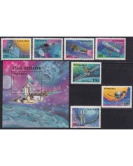 F-EX62703 TANZANIA MNH 1994 SPACE RESEARCH COSMOS SATELLITE ROCKET FOBOS GALILEI.