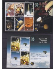 F-EX62706 TANZANIA MNH 2009 50th SPACE EXPLORATION LAIKA COSMOS SATELLITE ROCKET.