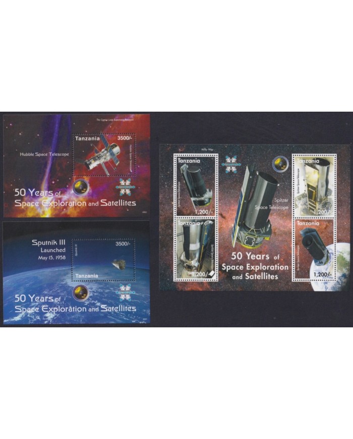 F-EX62706 TANZANIA MNH 2009 50th SPACE EXPLORATION LAIKA COSMOS SATELLITE ROCKET.