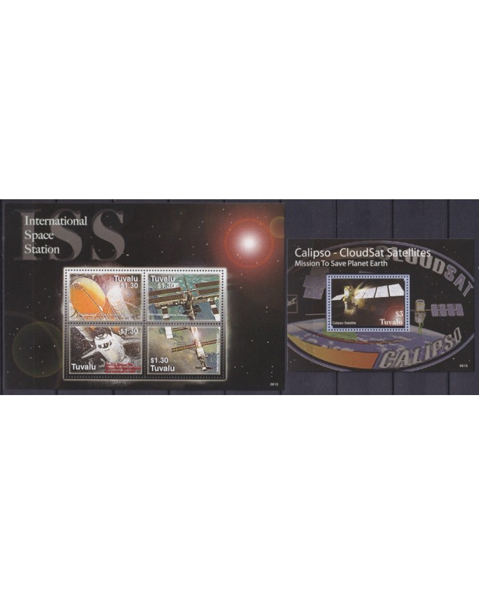 F-EX62711 TUVALU MNH 2006 CALPSO SATELLITE IN SPACE EXPLORATION ROCKET.