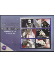 F-EX62713 TUVALU MNH 2006 SPACE SHUTTLE RETURSN SATELLITE IN SPACE EXPLORATION ROCKET.