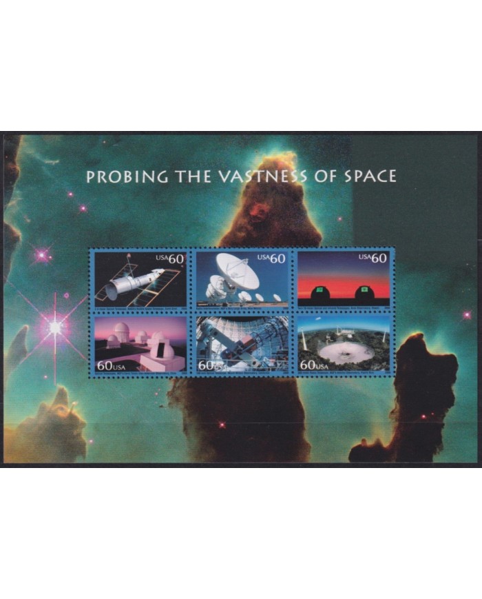 F-EX62718 USA US MNH 2000 COSMOS PROBING VASTNESS OF SPACE RADAR ROCKET.