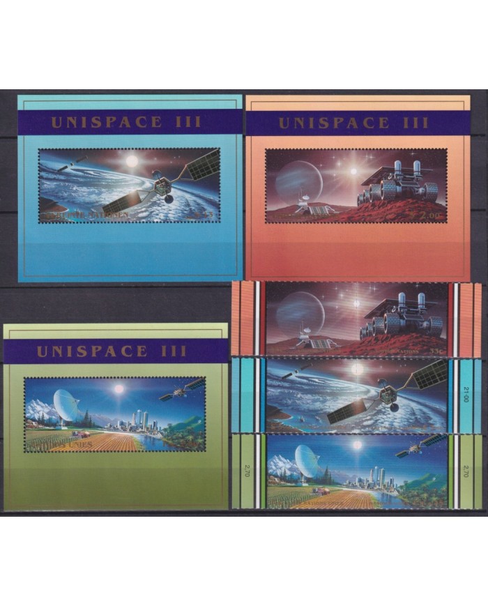 F-EX62368 UNITED NATION GENEVA UN MNH 1999 UNISPACE COSMOS SATELLITE ROCKET.