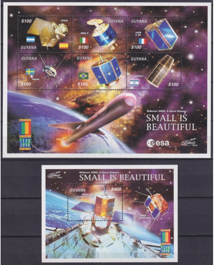 F-EX62577 GUYANA MNH 2000 SPACE EXPORATION COSMOS SATELLITE ROCKET.