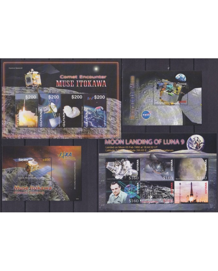 F-EX62584 GUYANA MNH 2006 SPACE EXPLORATION COSMOS SATELLITE ROCKET LUNA 9 MUSE ITOKAWA.