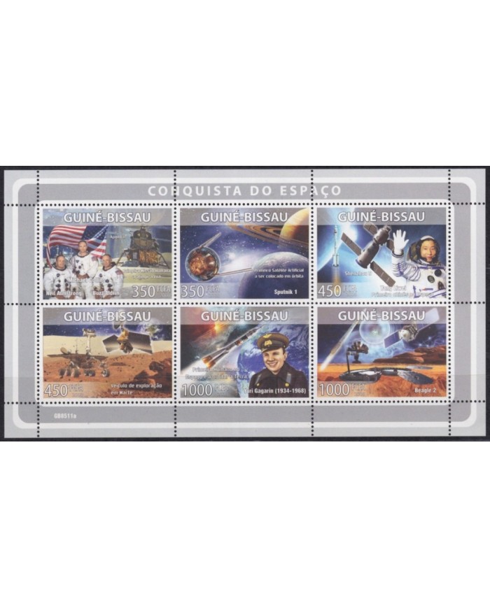 F-EX62572 GUINEA BISSAU MNH 2008 CONQUEST OF SPACE EXPLORATION COSMOS SATELLITE.