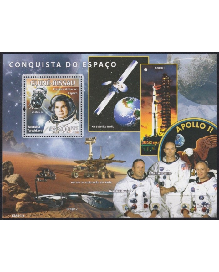 F-EX62574 GUINEA BISSAU MNH 2008 CONQUEST OF SPACE EXPLORATION COSMOS SATELLITE.