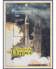 F-EX62380 GUINEA MNH 2001 ATLAS CENTAUR ROCKET SPACE EXPLORATION COSMOS SATELLITE.