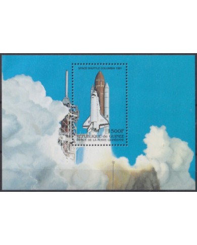 F-EX62381 GUINEA MNH 1999 SPACE SHUTTLE COLUMBIA EXPLORATION COSMOS SATELLITE.
