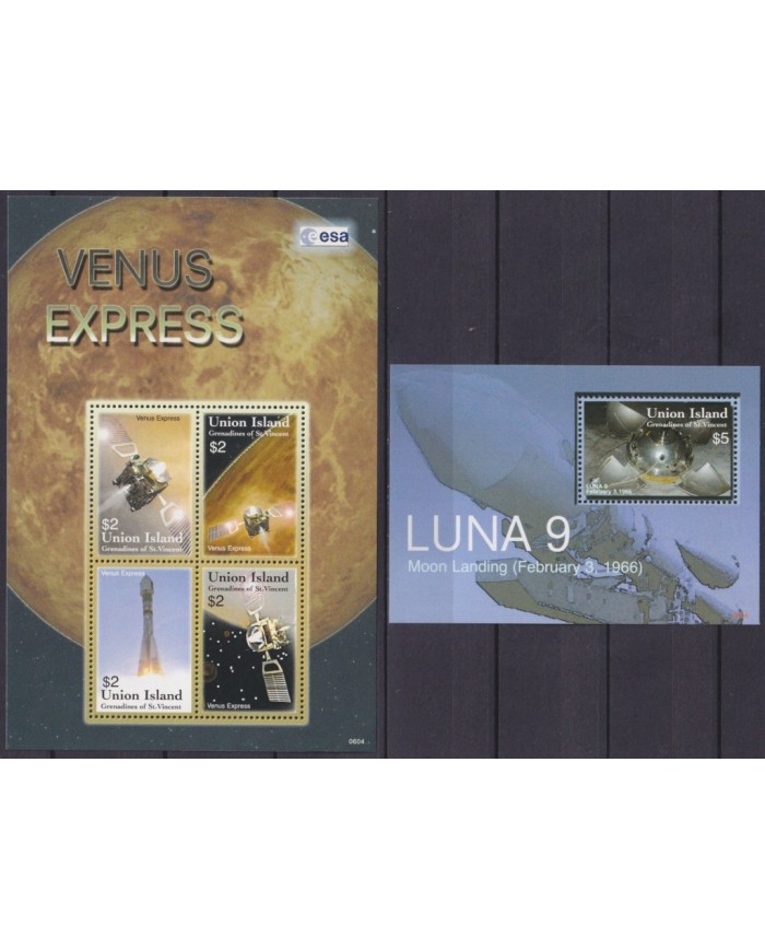 F-EX62548 GRENADINES UNION IS MNH 2006 LUNA 9 VENUS EXPRESS SPACE EXPLORATION COSMOS SATELLITE.
