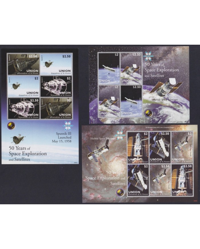 F-EX62552 GRENADINES UNION IS MNH 2009 50th SPACE EXPLORATION COSMOS SATELLITE.