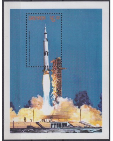 F-EX62390 GRENADA MNH 1999 APOLLO 11 ROCKET SPACE EXPLORATION COSMOS SATELLITE.