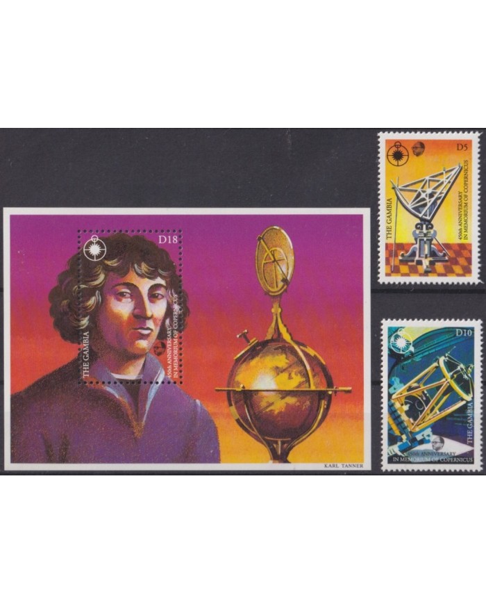F-EX62400 GAMBIA MNH 2009 450th COPERNICUS SPACE EXPLORATION COSMOS SATELLITE.