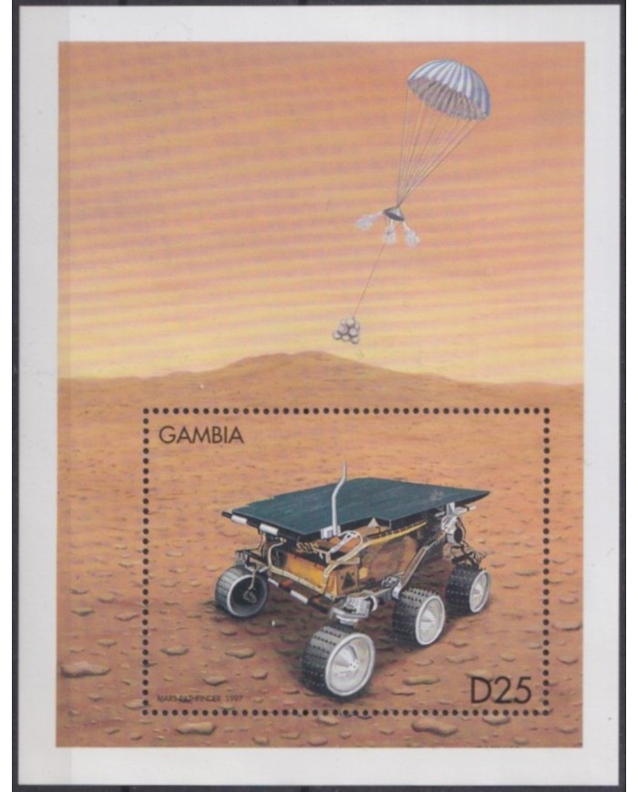 F-EX62397 GAMBIA MNH 1999 MARS PATHFINDER SPACE EXPLORATION COSMOS SATELLITE.