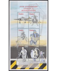 F-EX62180 GAMBIA MNH 1999 30th ANNIV APOLLO 11 SPACE EXPLORATION COSMOS SATELLITE.
