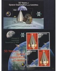 F-EX62185 GAMBIA MNH 2008 50th SPACE EXPLORATION COSMOS SATELLITE ROCKET.